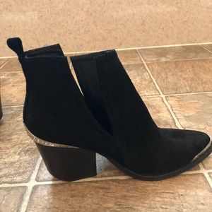 Catherine malandrino black suede booties